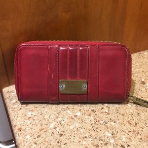 L.A.M.B. Red leather wallet